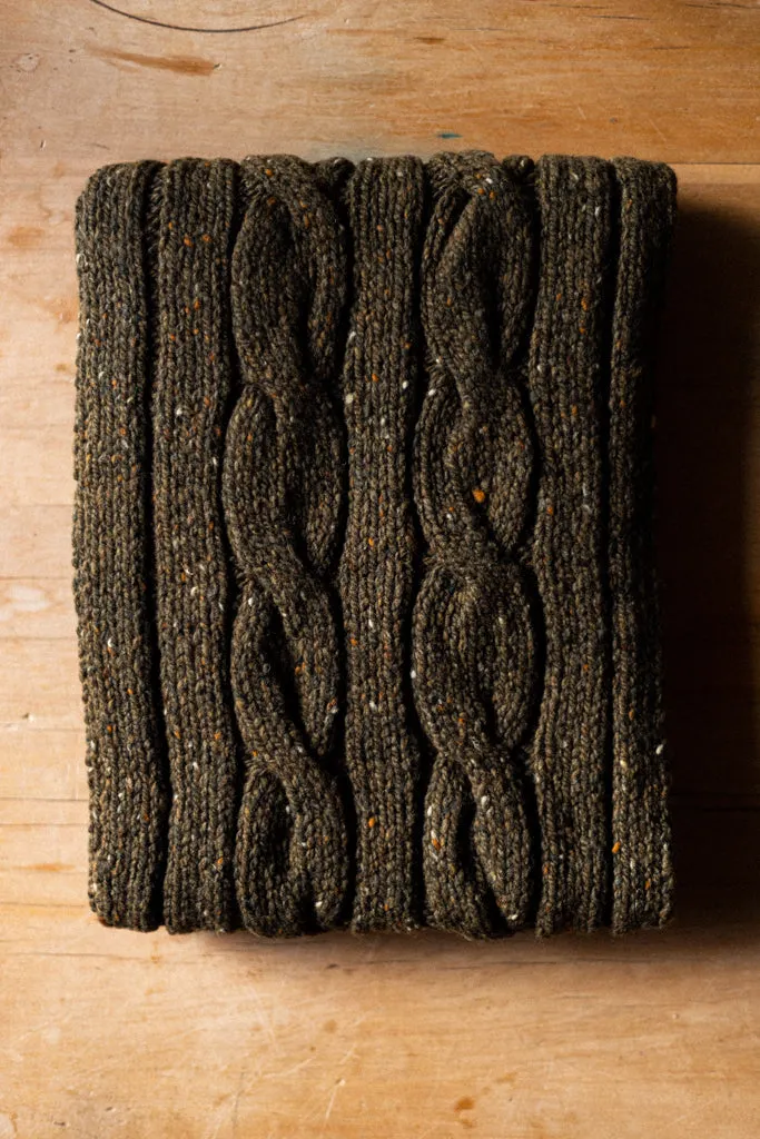 Fisherman ~ Donegal Cable Knit Scarf