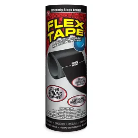 FLEX TAPE TFSBLKR1210 Waterproof Tape, 10 ft L, 12 in W, Rubber Backing