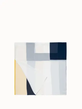 Geometric Colorblock Silk Scarf
