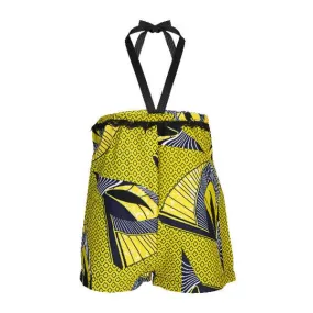 GIRL YELLOW ANKARA PRINT PLAYSUIT