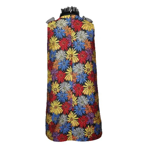 GIRLS MULTICOLOR SUNFLOWER SLEEVELESS DRESS