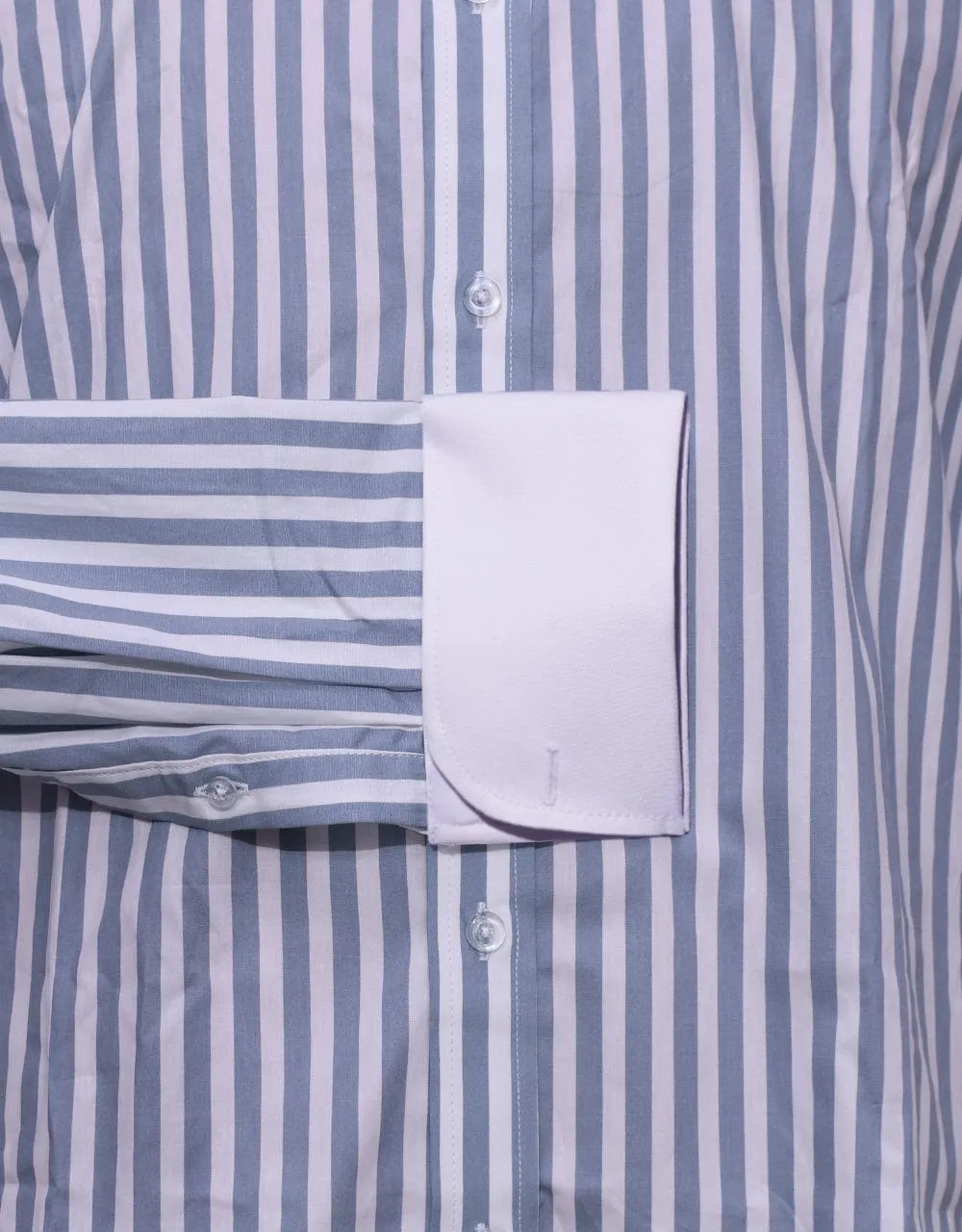 Grey And White Stripe Shirt