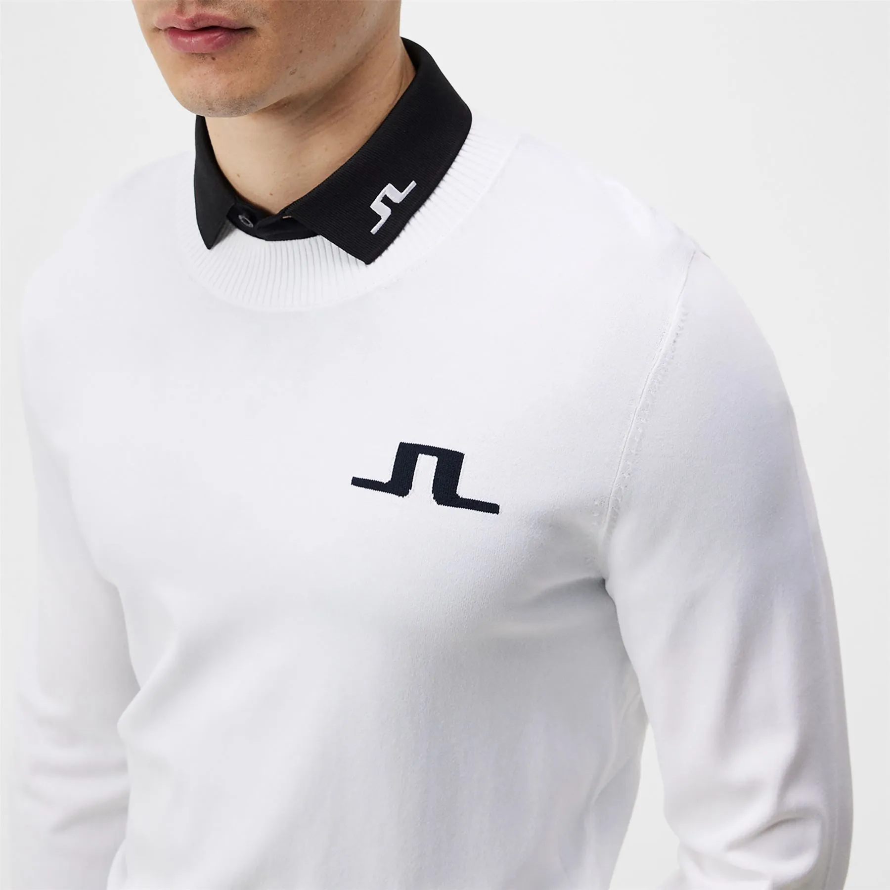 Gus Crew Neck Nylon Knitted Sweater White - SS24