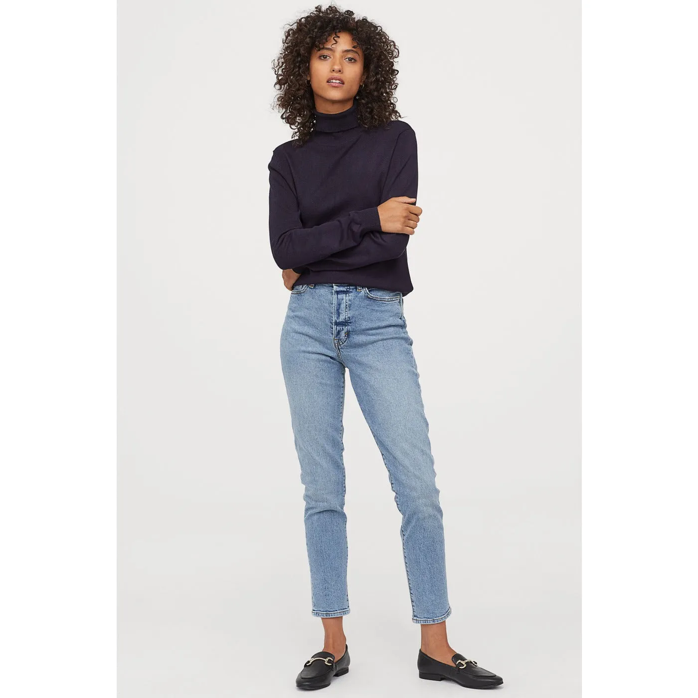 HM Mom Ankle Blue Jeans