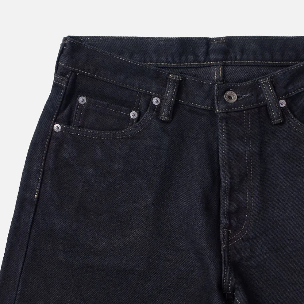 Iron Heart IH-634S-B 21oz Selvedge Denim Straight Cut Jeans - Indigo Overdyed Black