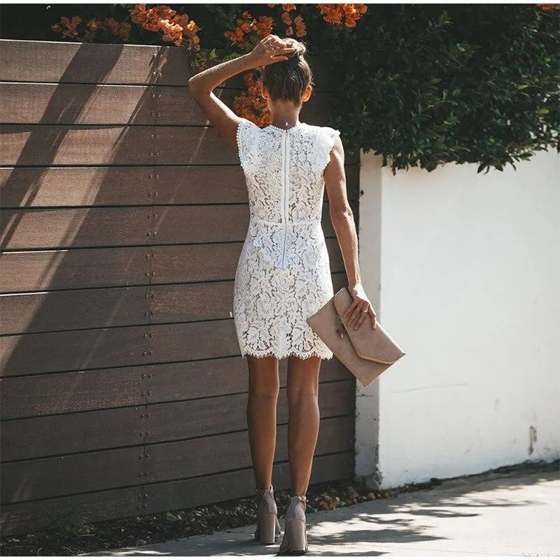 Isabella - Elegant Lace Midi Dress