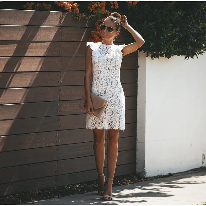 Isabella - Elegant Lace Midi Dress