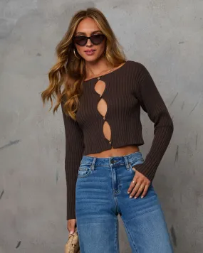 Joslyn Keyhole Cut-Out Knit Top