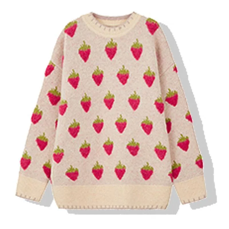 Kawaii Sweet Peach Strawberry Sweater