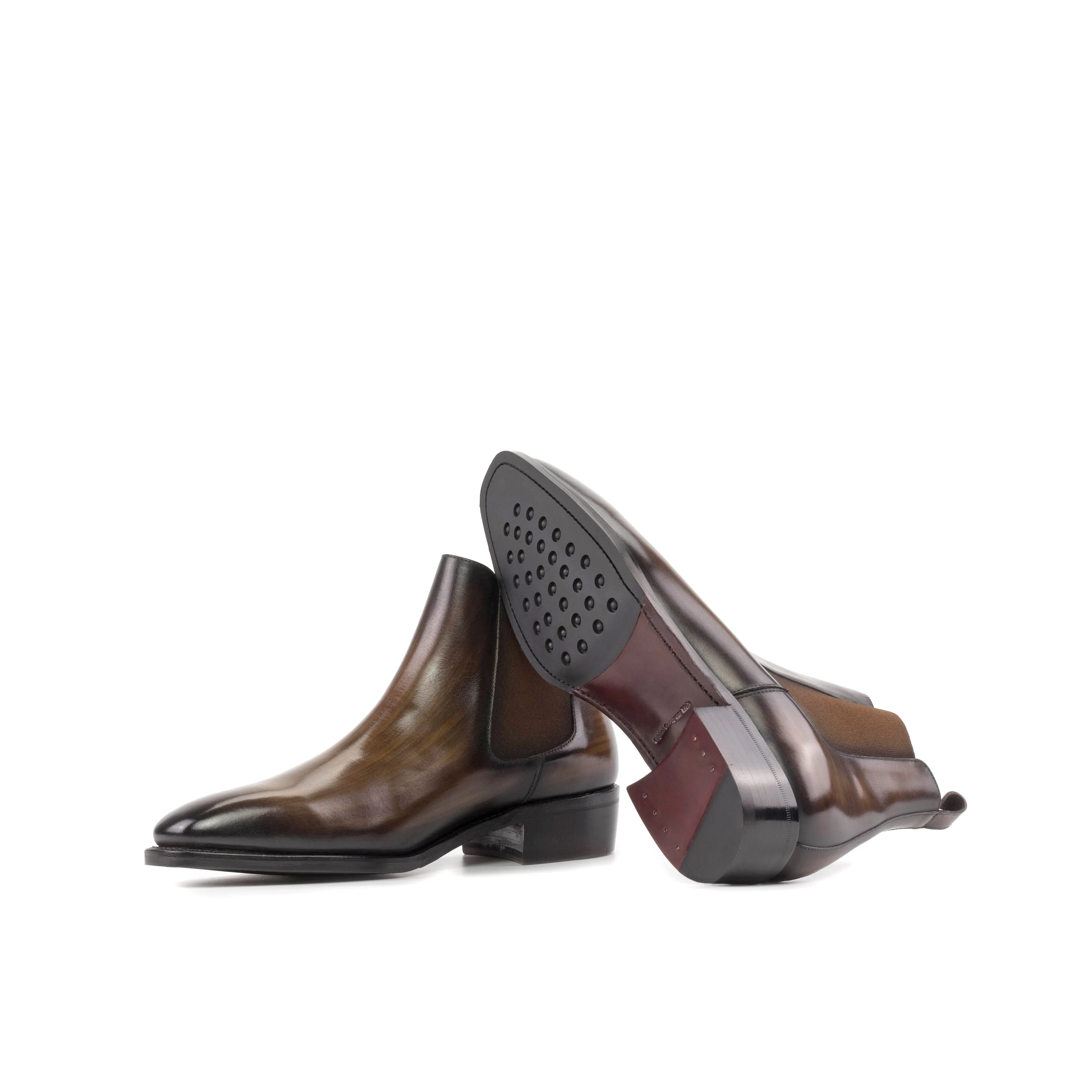Kingcharl Patina Chelsea Boots