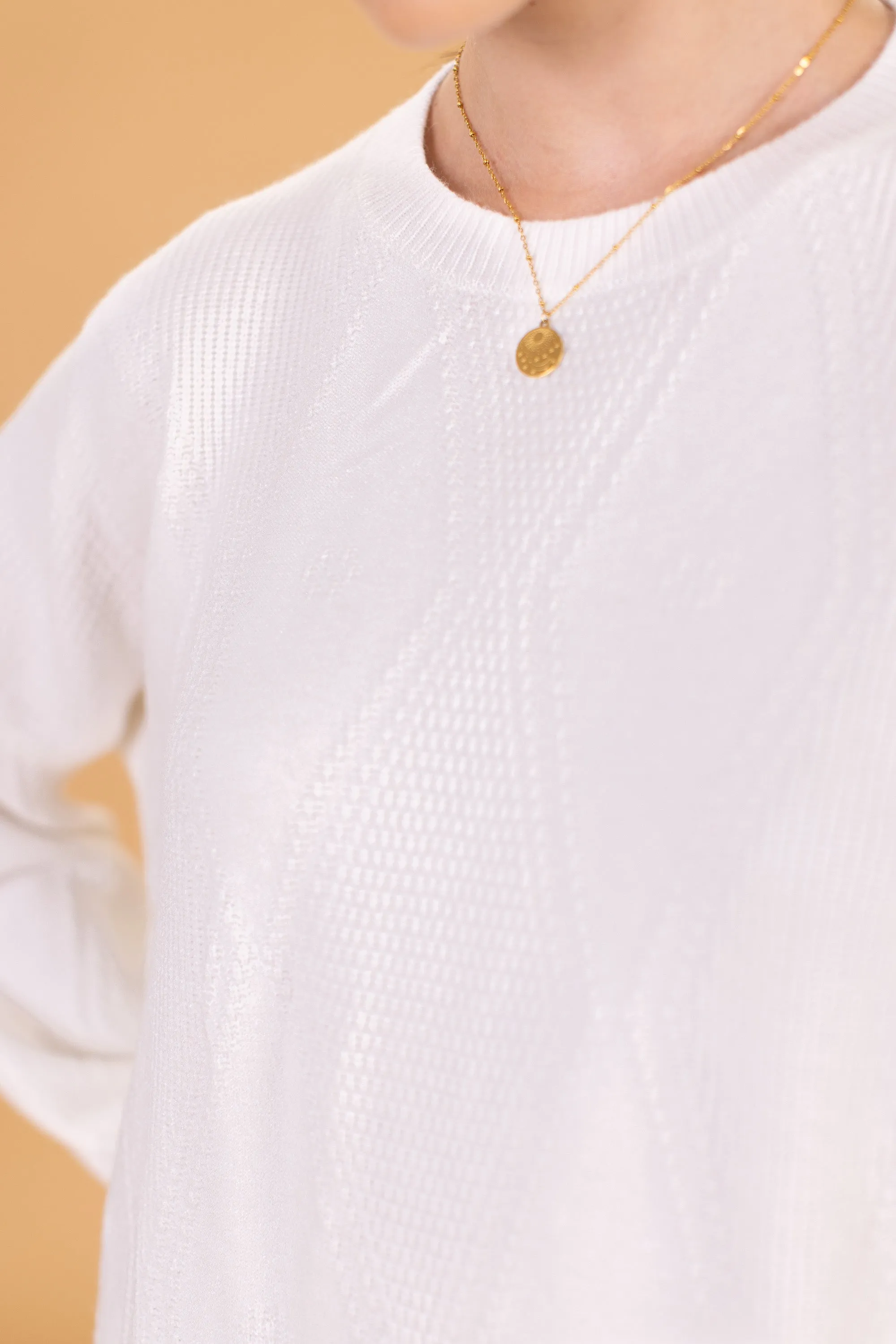 Knit Sweater Henri White