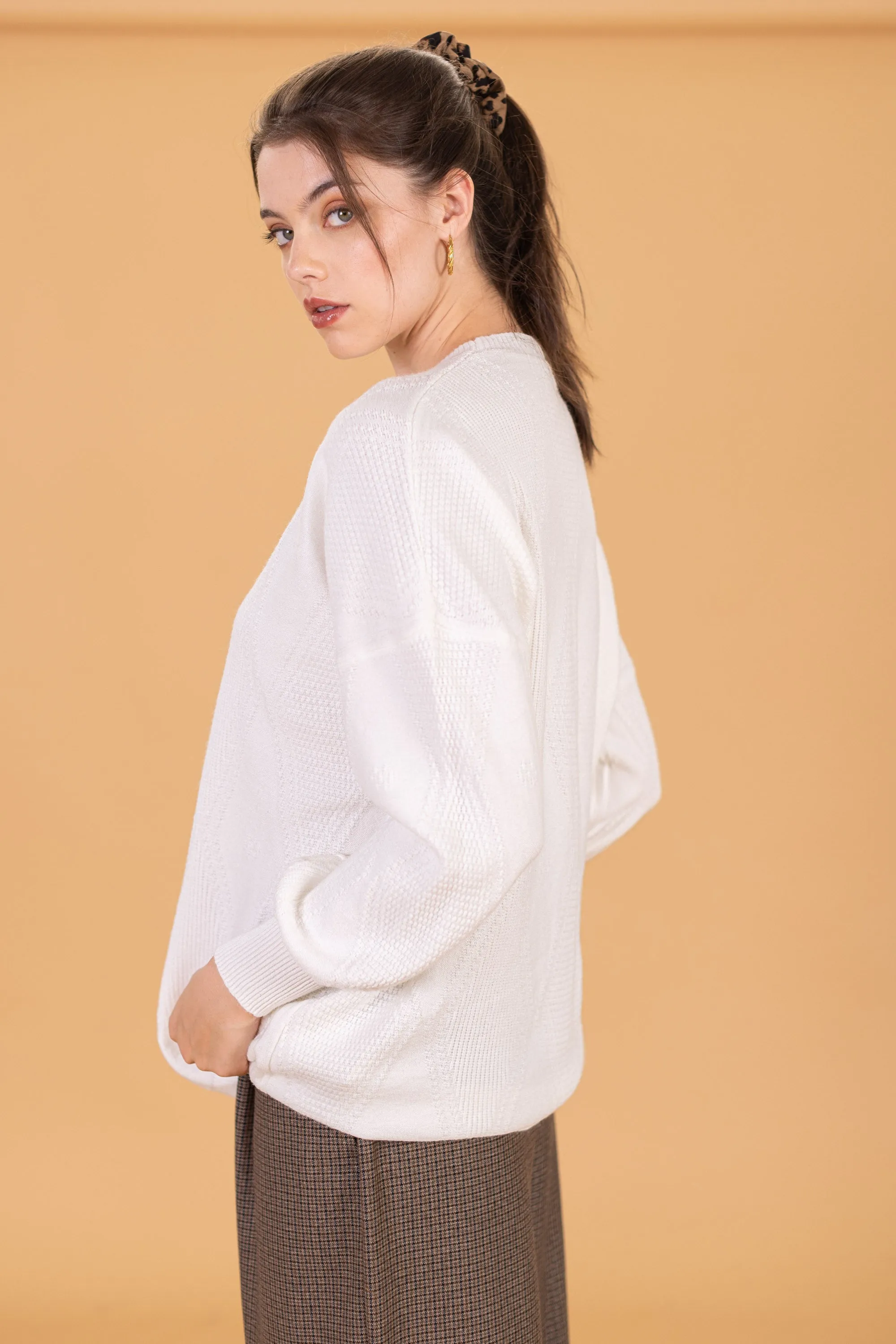 Knit Sweater Henri White