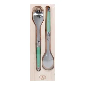 Laguiole Jean Dubost Deluxe Salad Servers Green