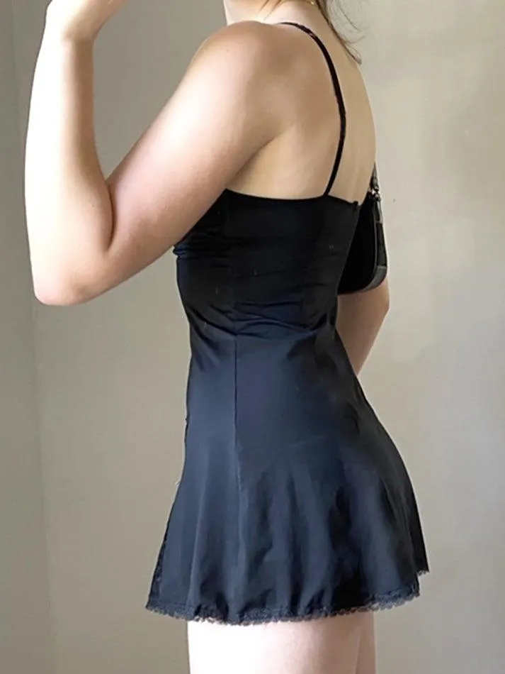 LANFUBEISI - Lace Slip Mini Dress