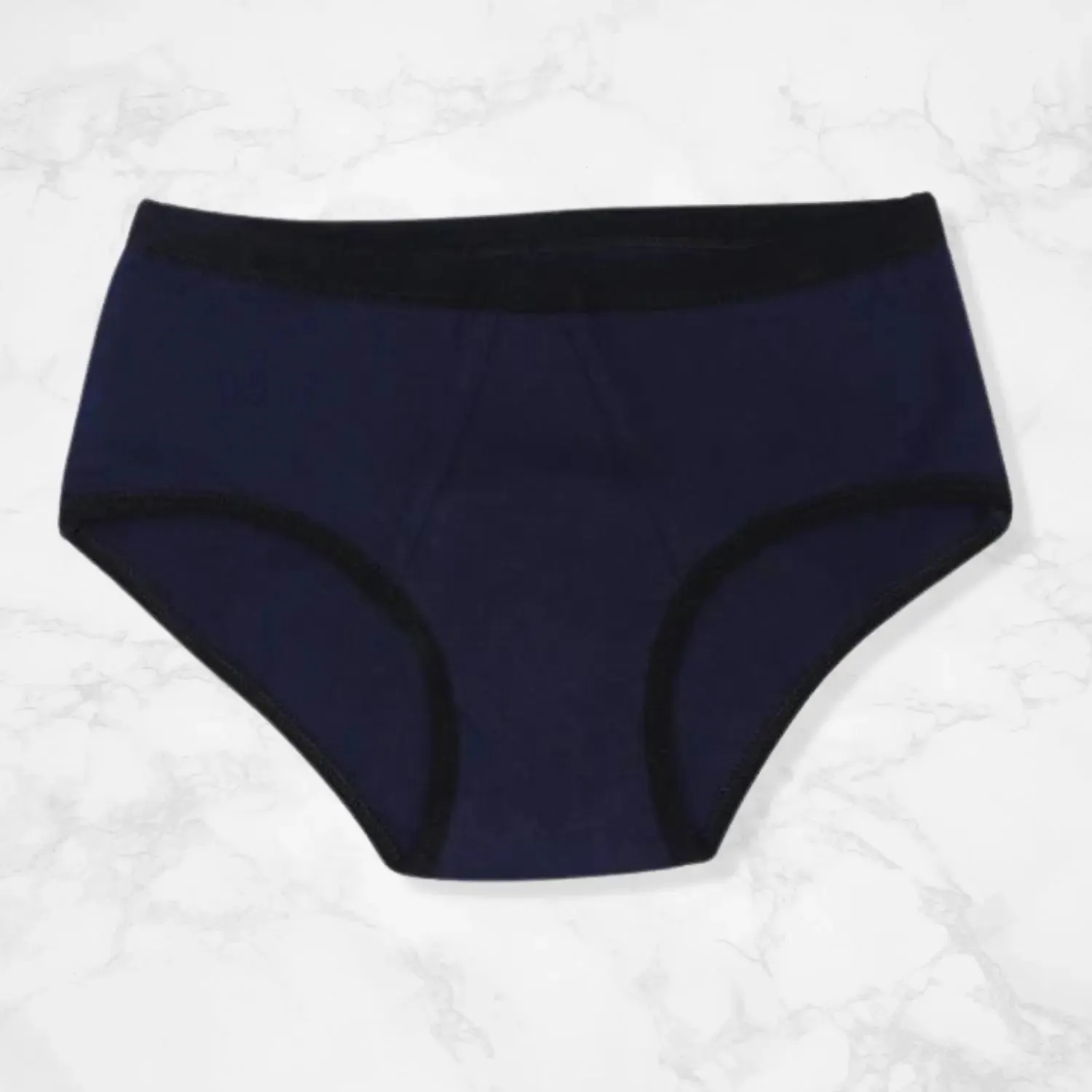 Leakproof & Reusable Navy Blue Period Underwear For Teenager Girls And Women With Antimicrobial Lining | No Pad Needed Pack-of-3