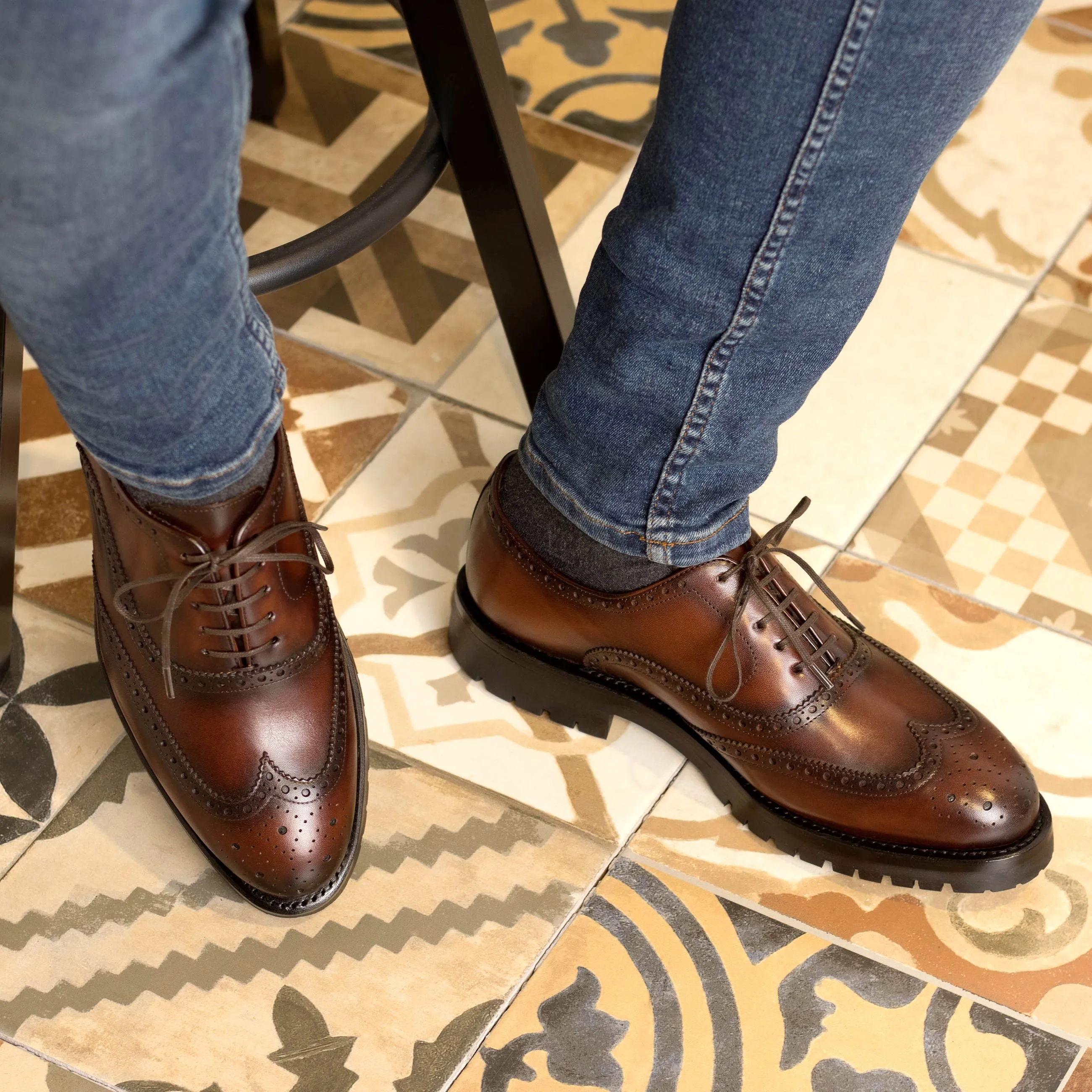 Leehom full brogue shoes