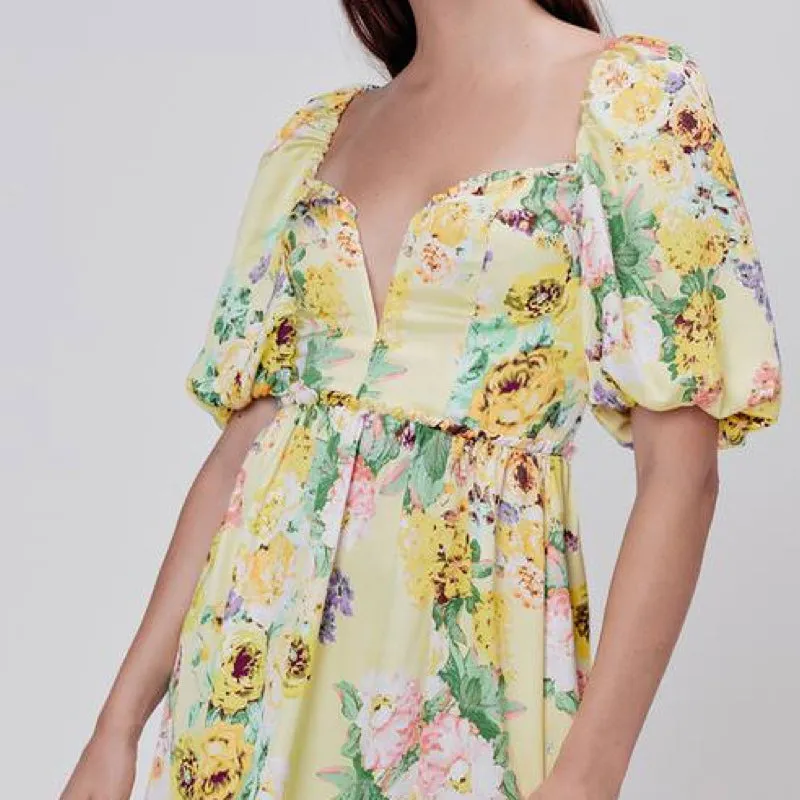 Leigh Floral Midi Dress - S - L