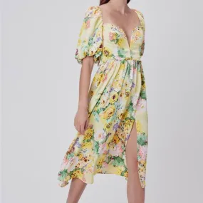 Leigh Floral Midi Dress - S - L