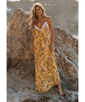 Lemon Drop Tiered Slip Dress