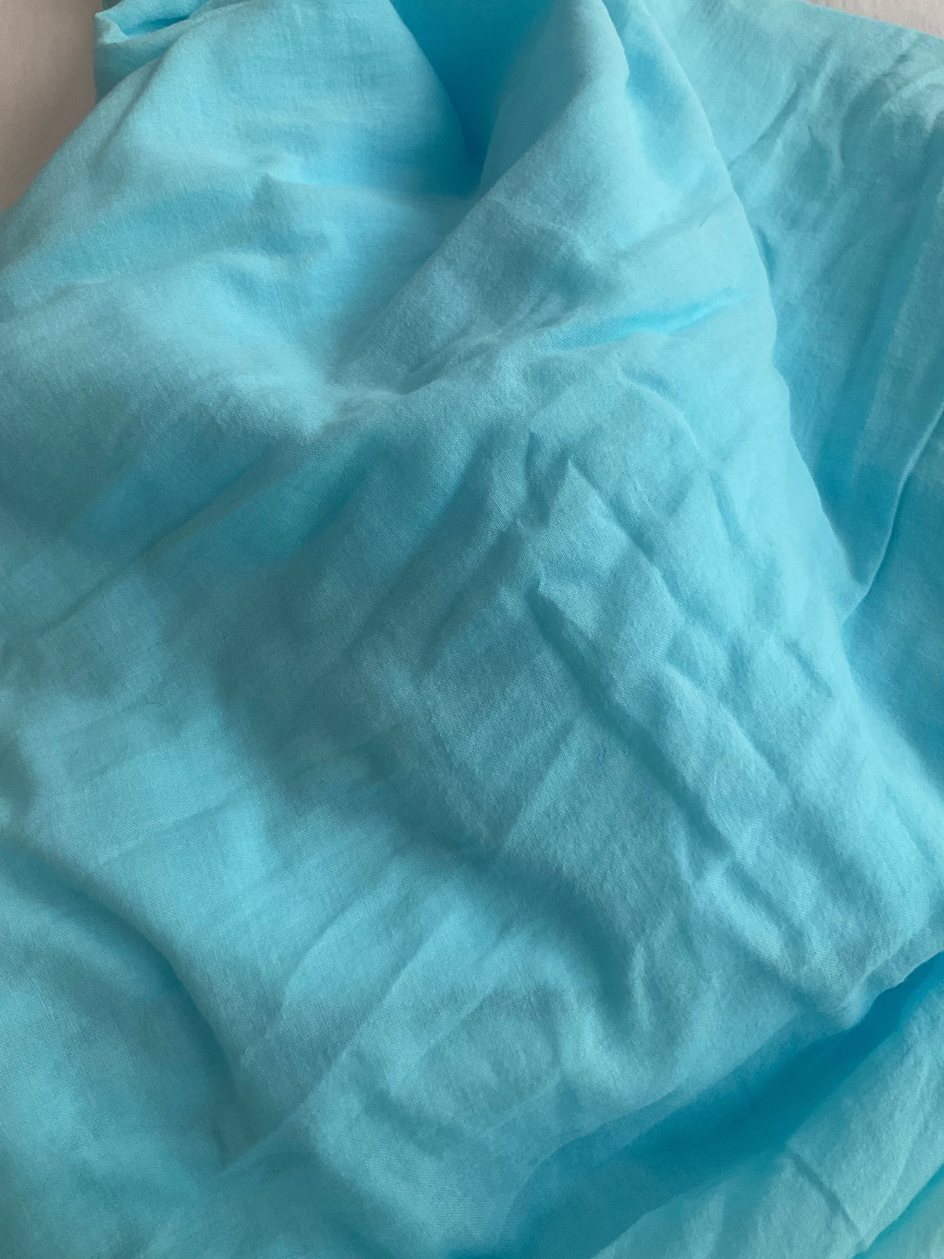 Lightweight Cotton Dress with scarf in Black and Turquoise By Eternelle - XS-XL(  )