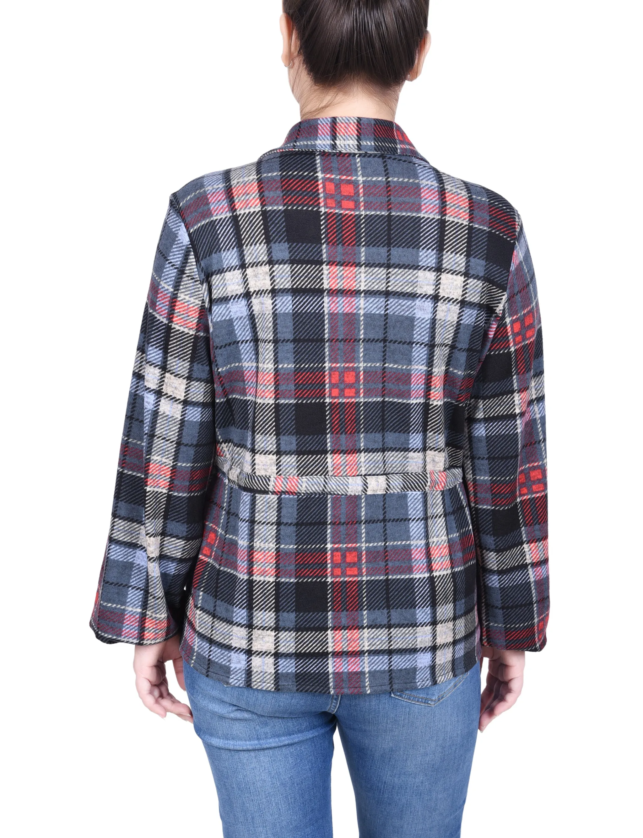 Long Dolman Sleeve Drawstring-Waist Tunic Top