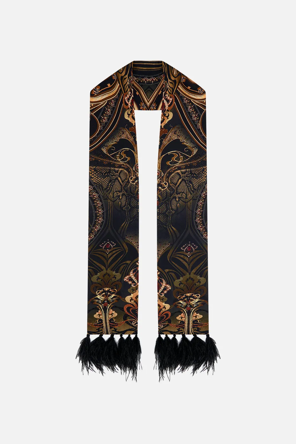 LONG SKINNY SCARF NOUVEAU NOIR