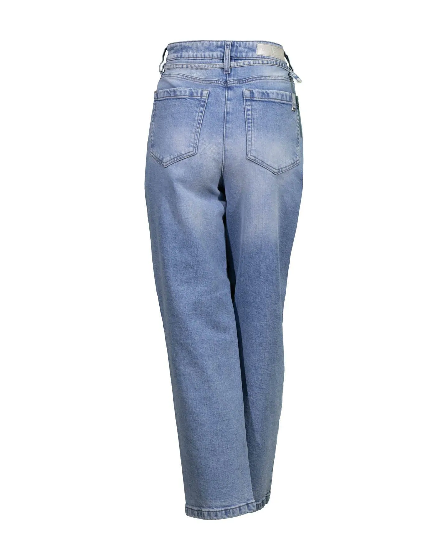 Luisa Cerano Tapered Light Wash Denim Jeans