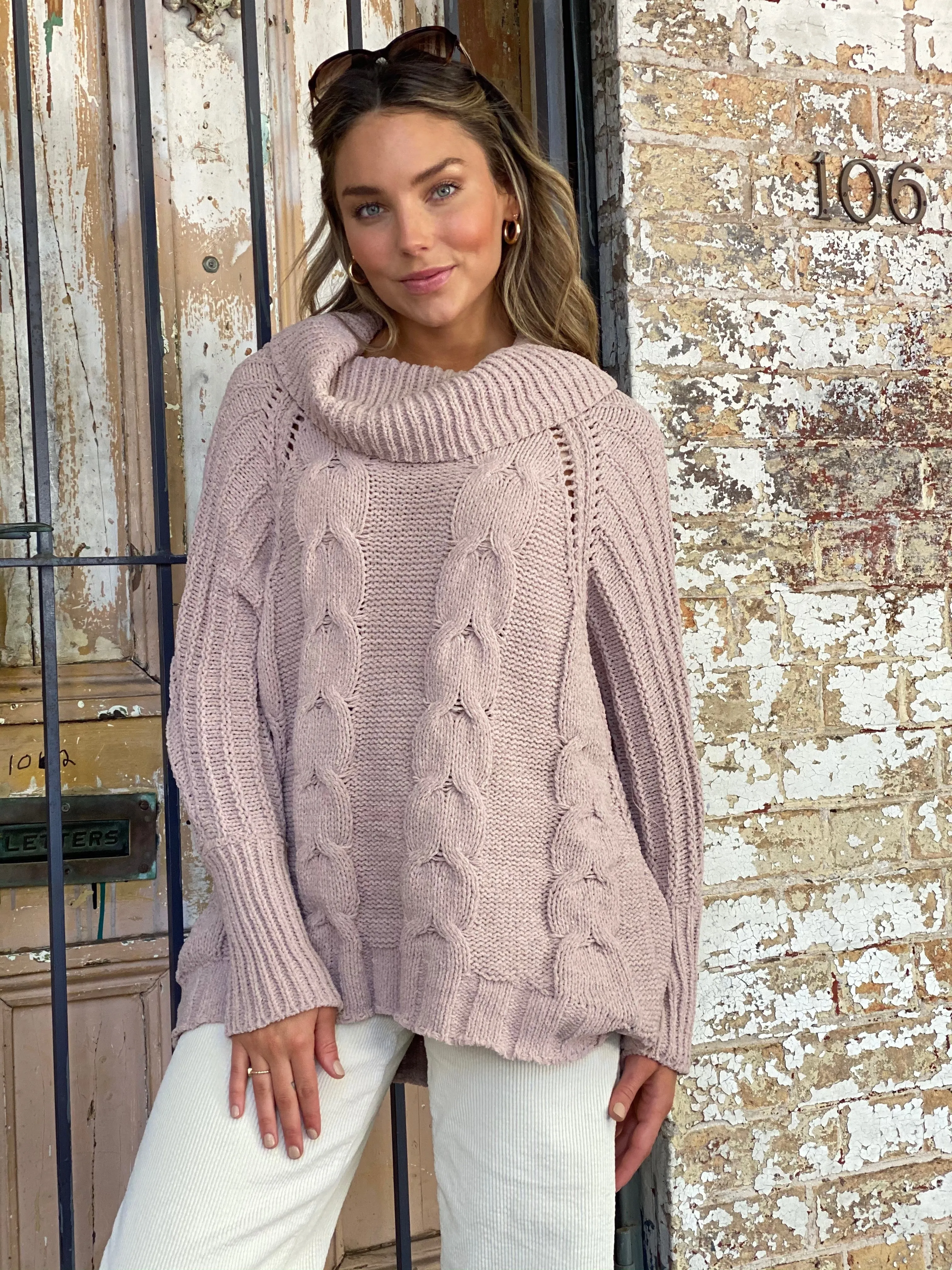 LY423TB Oversized Turtle Neck Knit Sweater (Pack) on sale $12