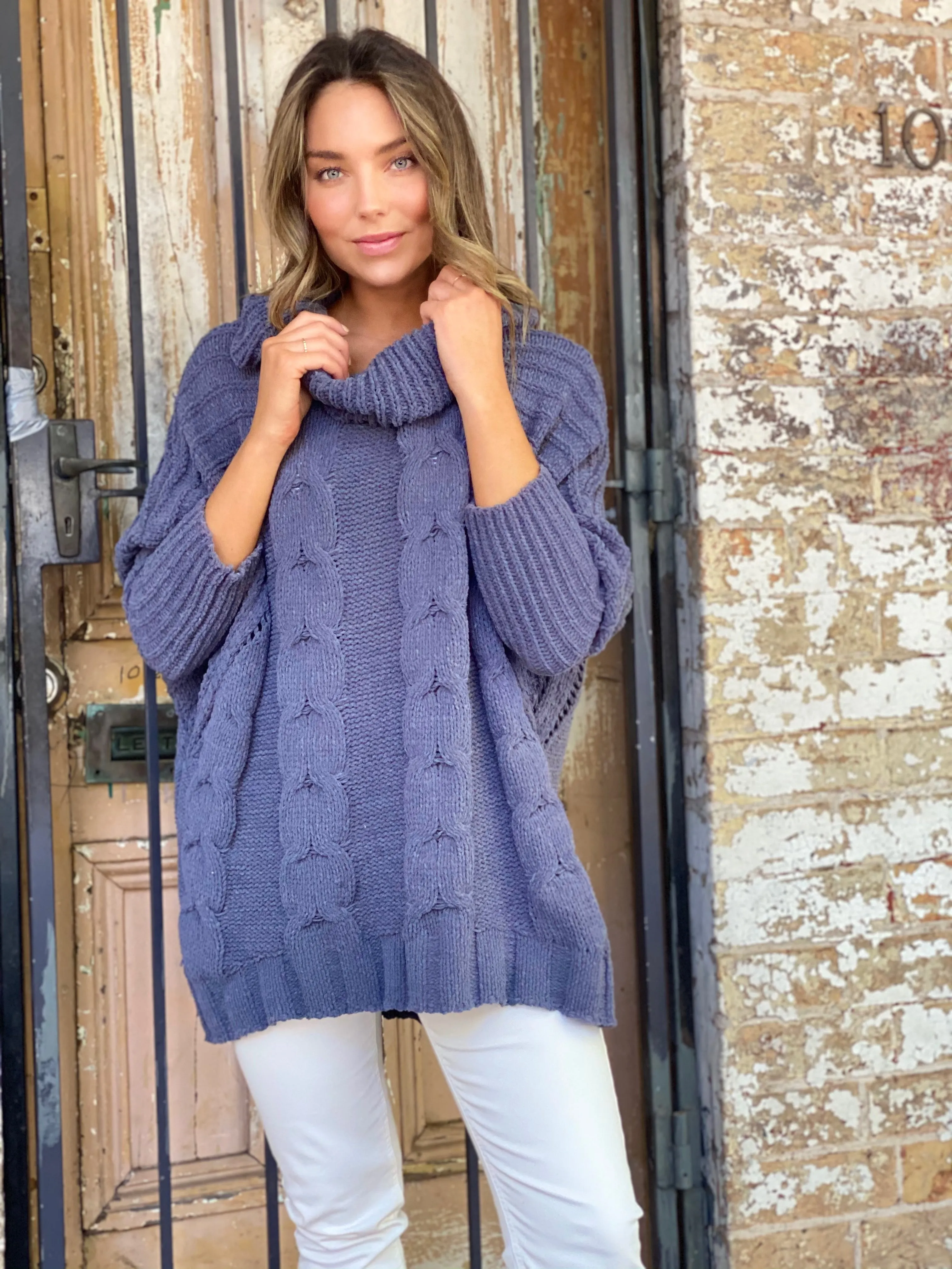 LY423TB Oversized Turtle Neck Knit Sweater (Pack) on sale $12