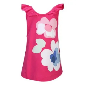 MAGENTA EMBROIDERED GIRLS DRESS