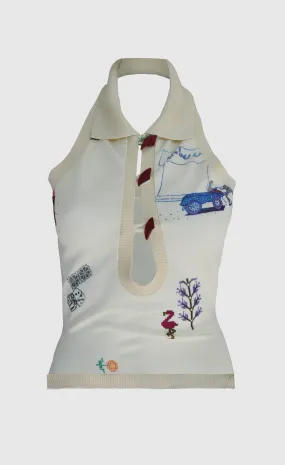 MAQLOUBA HALTER TOP