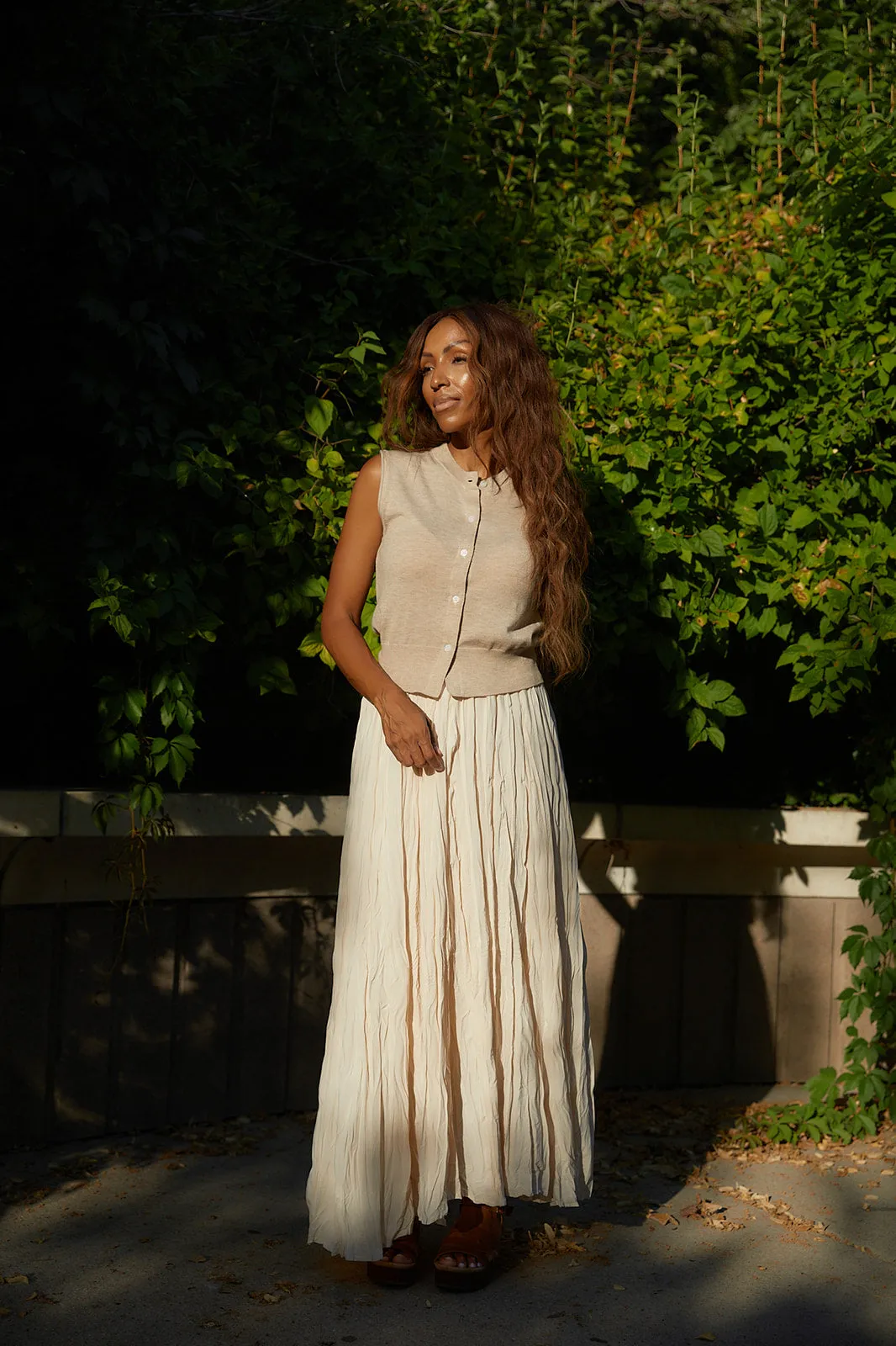 Mavis Button Down Knit Vest-FINAL SALE