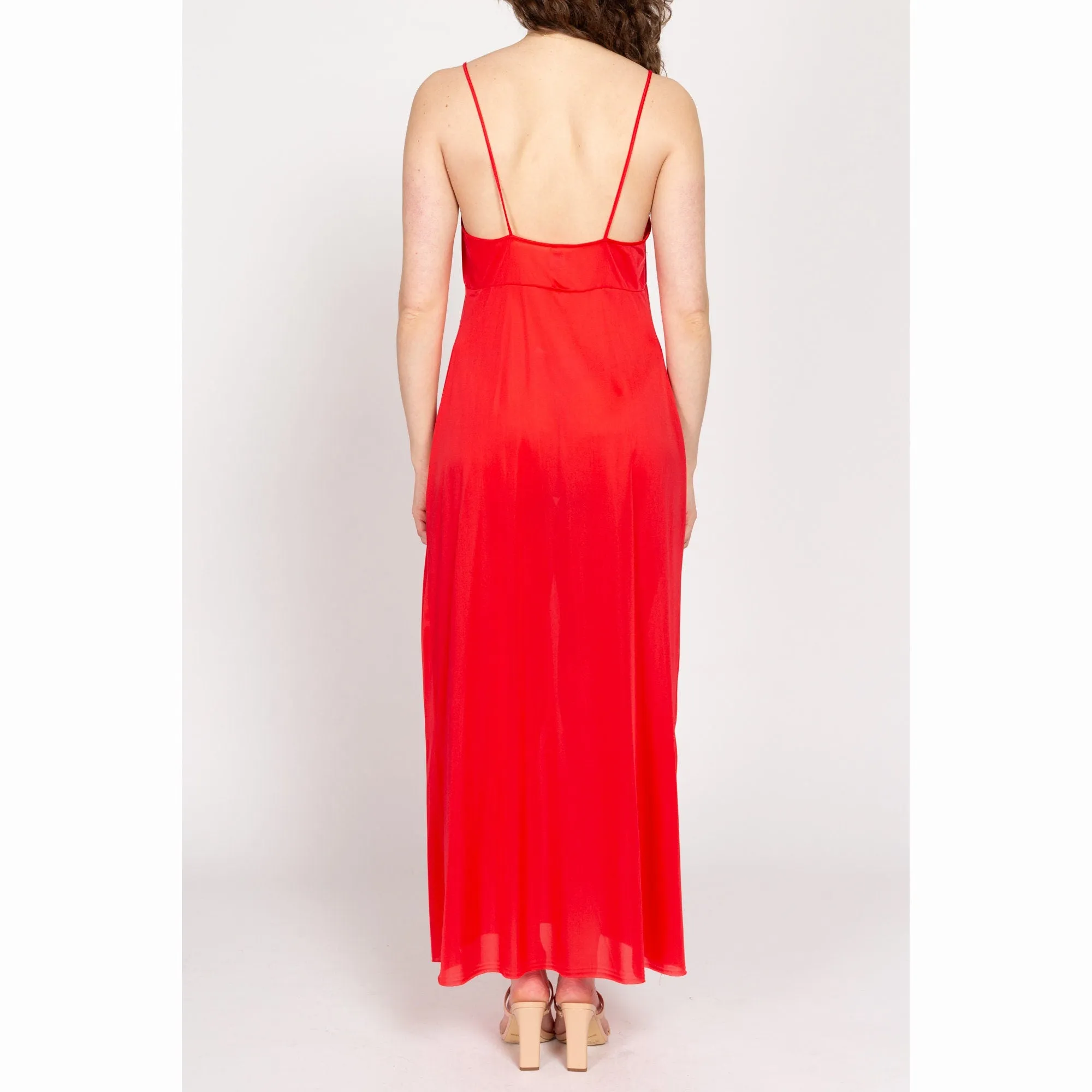 Medium 80s Red Maxi Nightgown