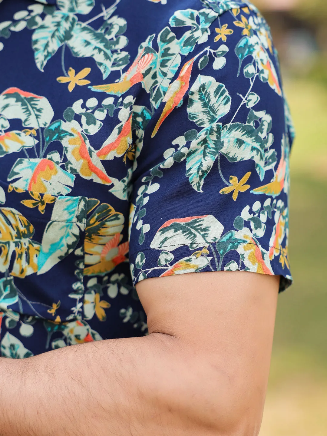 Men's Floral Print Pure Viscose Rayon Multi Colour Casual Shirt