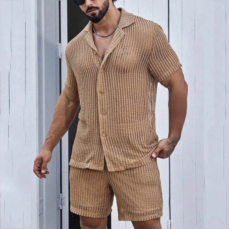 Men's Summer Knit Two-Piece Suit