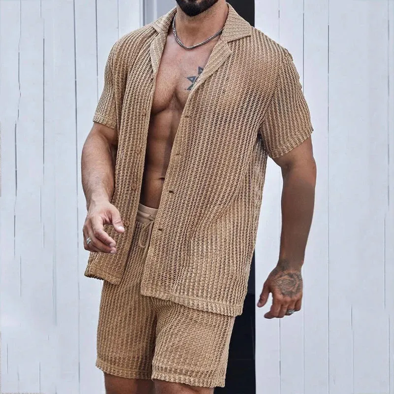 Men's Summer Knit Two-Piece Suit