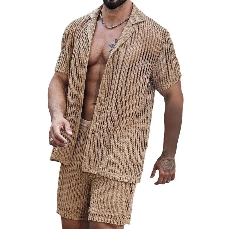 Men's Summer Knit Two-Piece Suit
