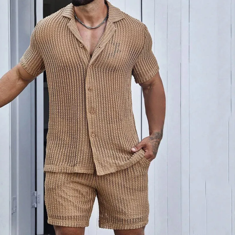 Men's Summer Knit Two-Piece Suit