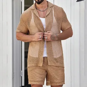 Men's Summer Knit Two-Piece Suit