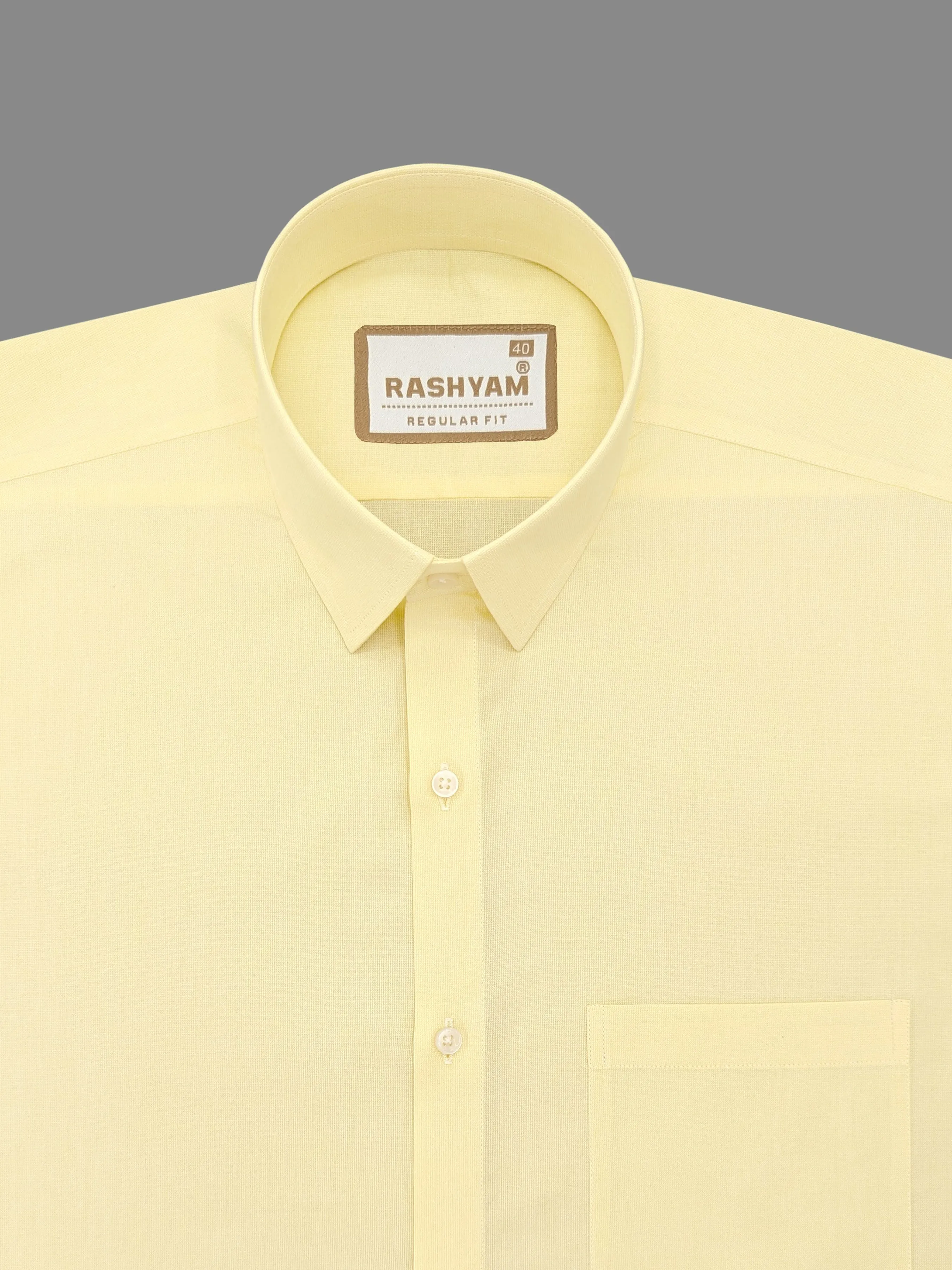 Merlino Yellow Luxury Cotton Formal Shirt For Men