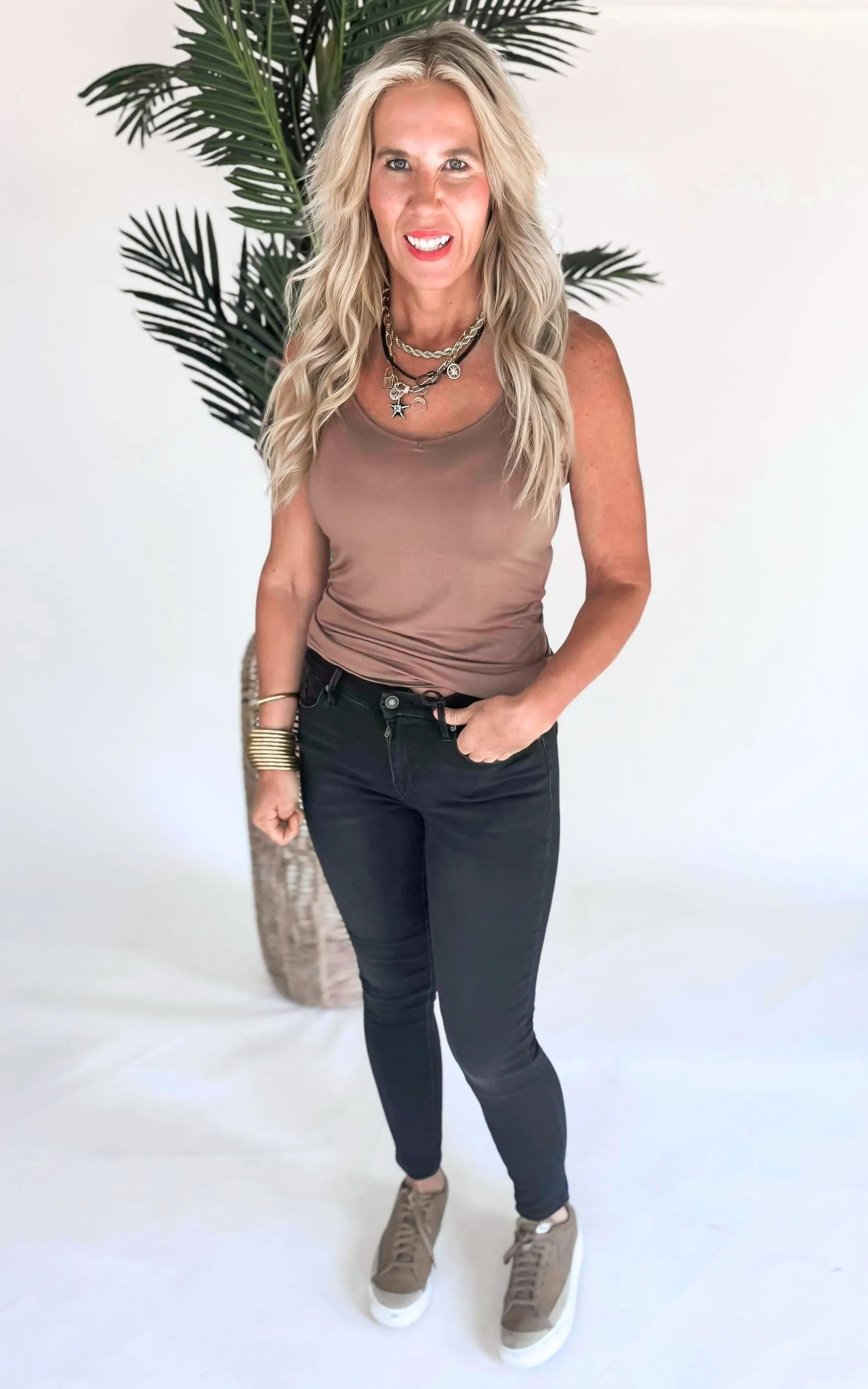 Mica | The Aniston Super Soft Mid-Rise Black Skinny Denim Jeans