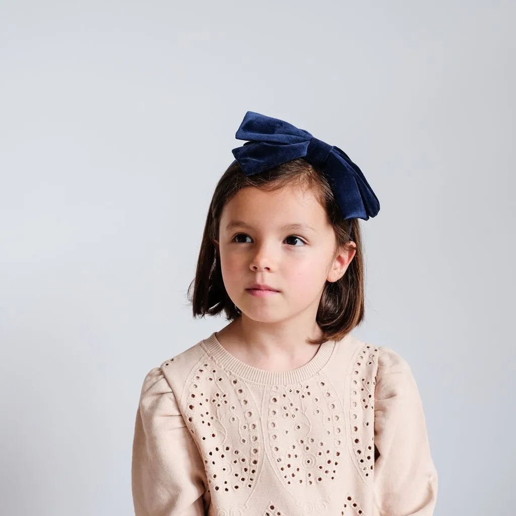 Mimi & Lula Oversized Velvet Bow Headband