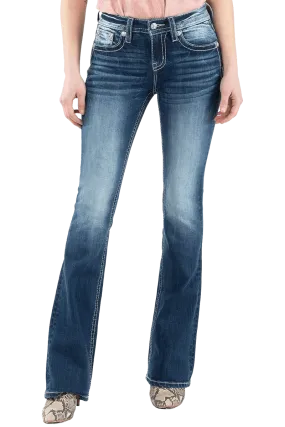 Miss Me Women's Mid-Rise Boot Stretch Jean