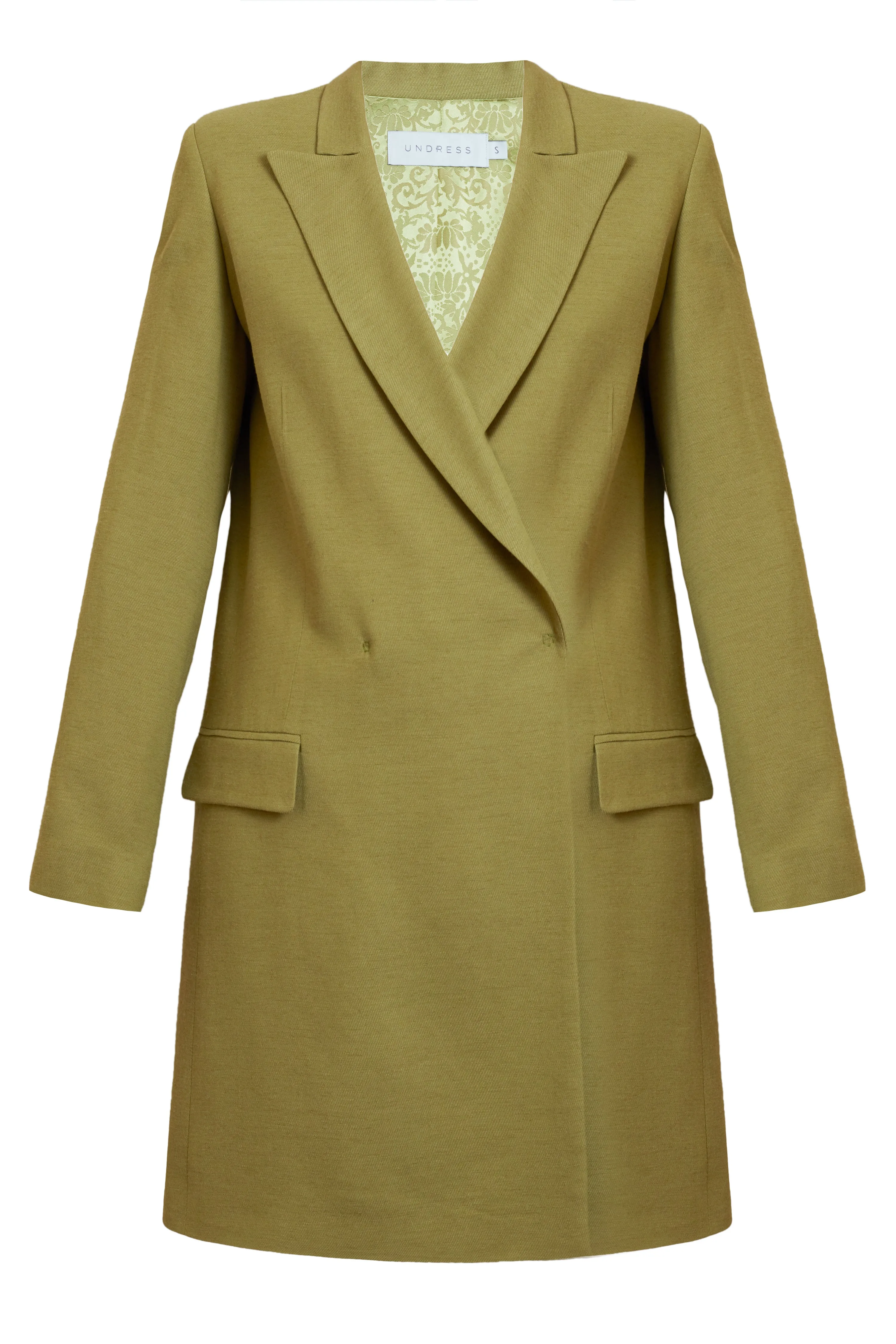NAMYA olive green mini blazer dress