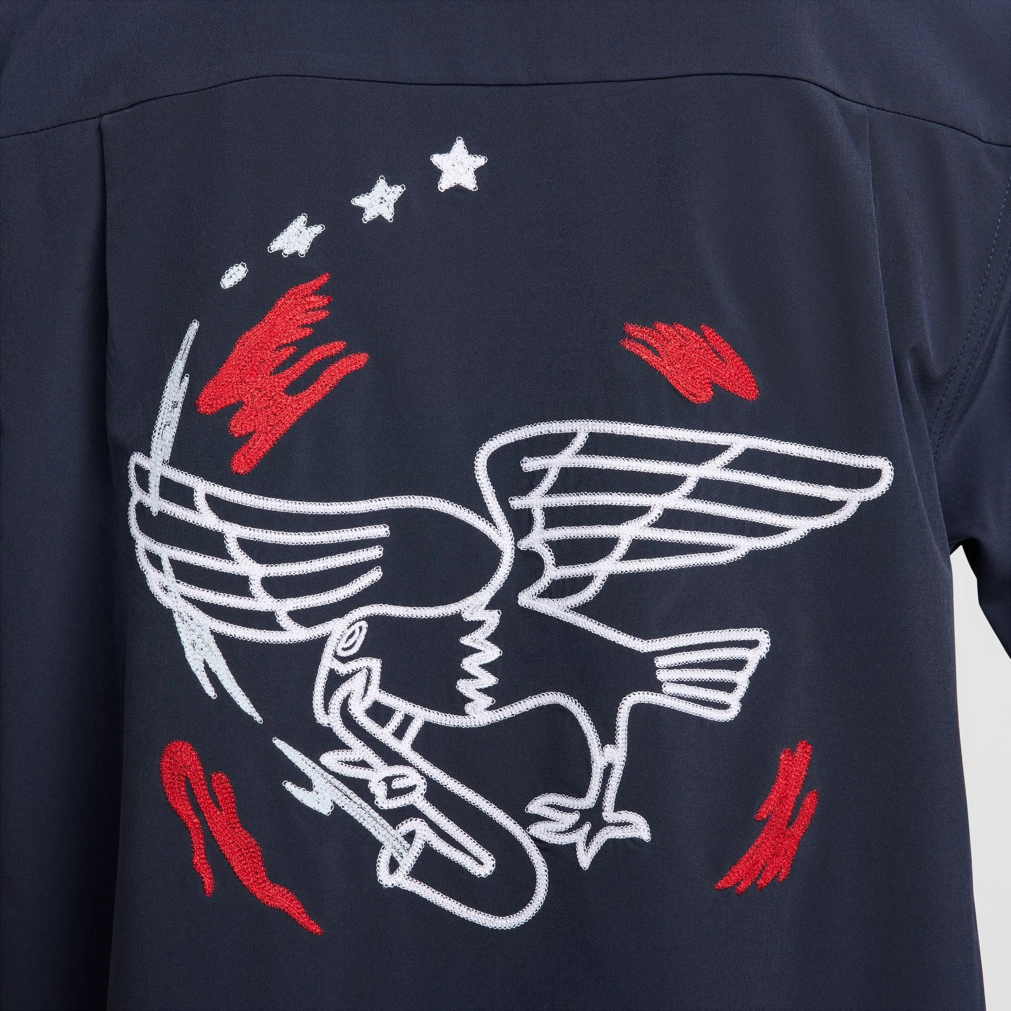 NIKE SB 2024 FEDERATION KIT BUTTON-UP SKATE BOWLER USA OBSIDIAN/WHITE