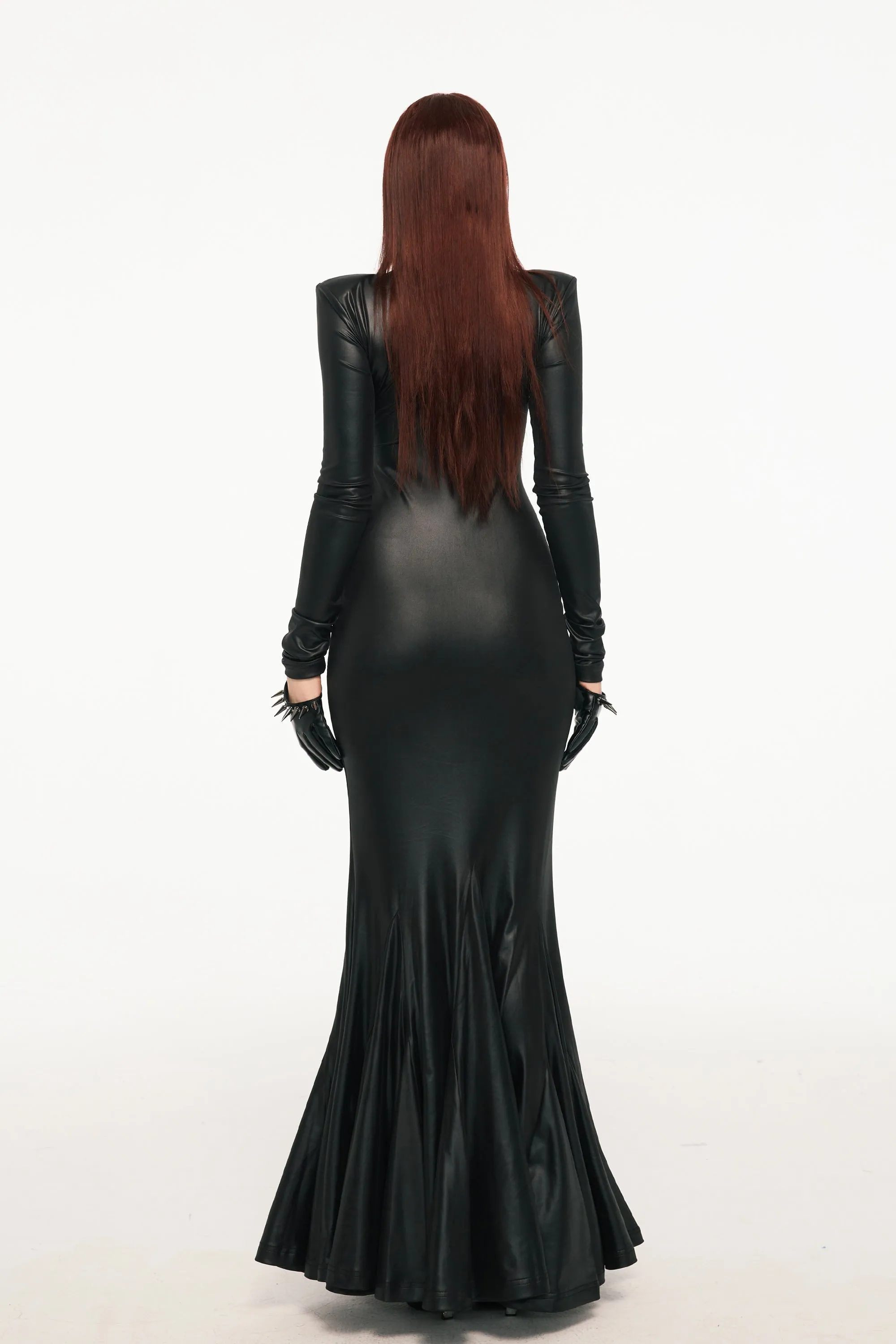 ONYX shoulder-padded dress
