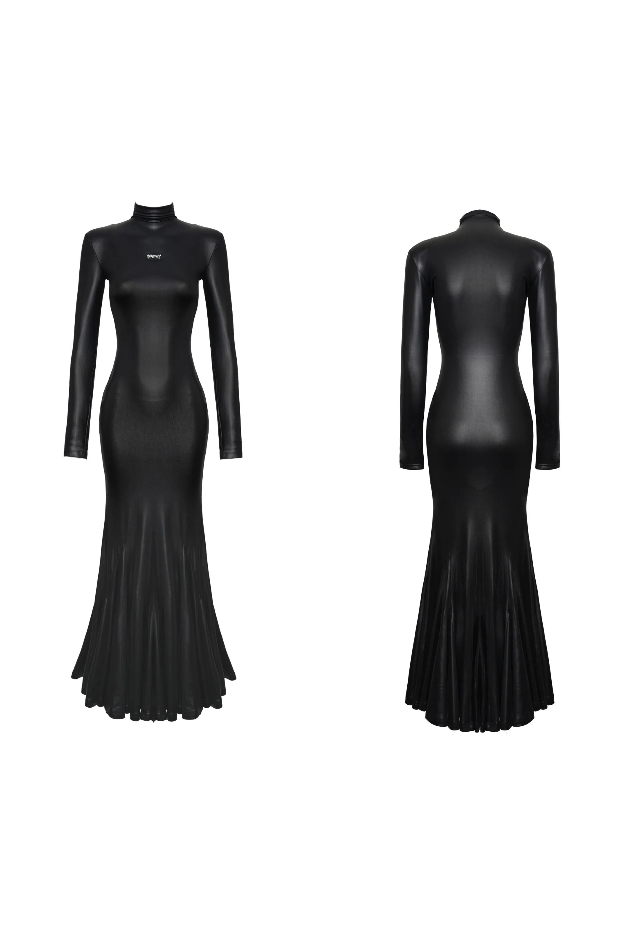 ONYX shoulder-padded dress