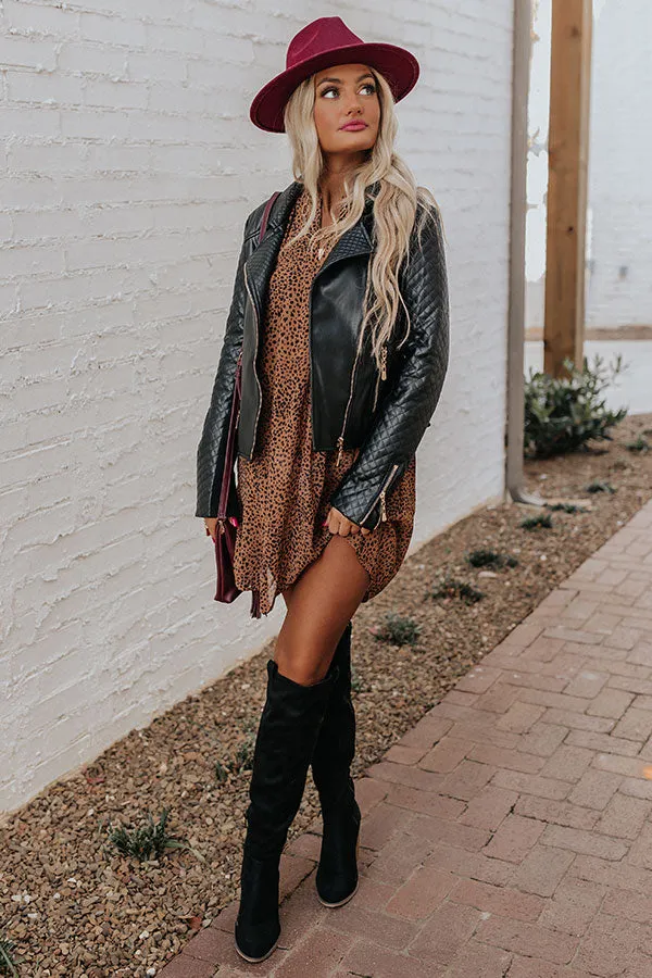 Patio In Paris Cheetah Print Shift Dress