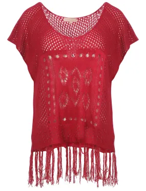 Plum Tree Khan pink knitted vest