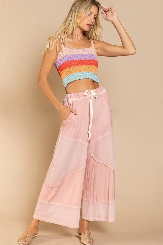 Pol Tie-Shoulder Crop Tank Top